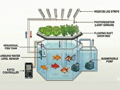 IoT智慧魚菜共生系統實作應用圖片